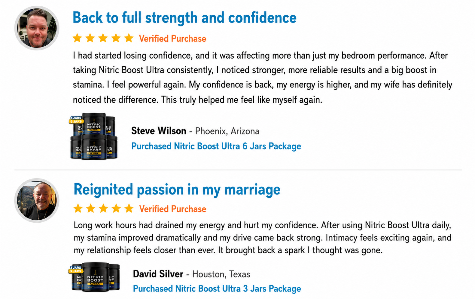 Nitric Boost Ultra customer review summary ratings