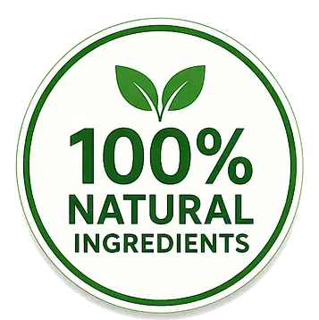 100% Natural Ingredients Badge